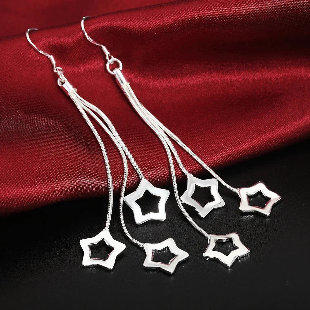 925 Sterling Silver Earrings Simple Round Circle Hoop Earrings for Woman