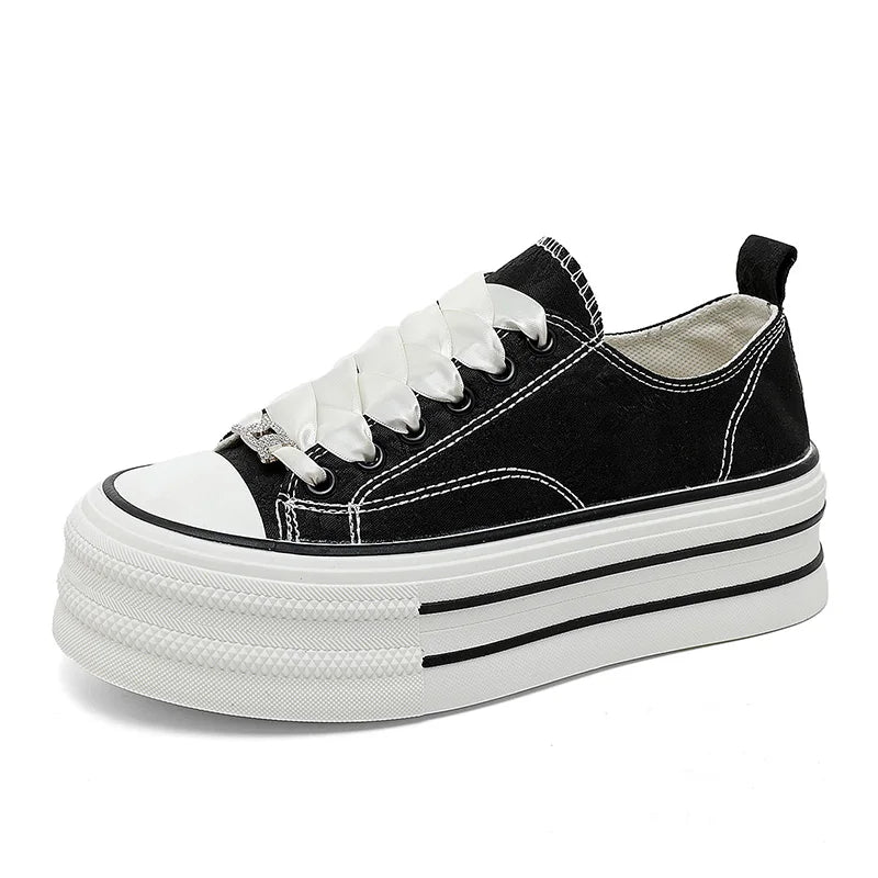 Womens Platform Canvas Shoes