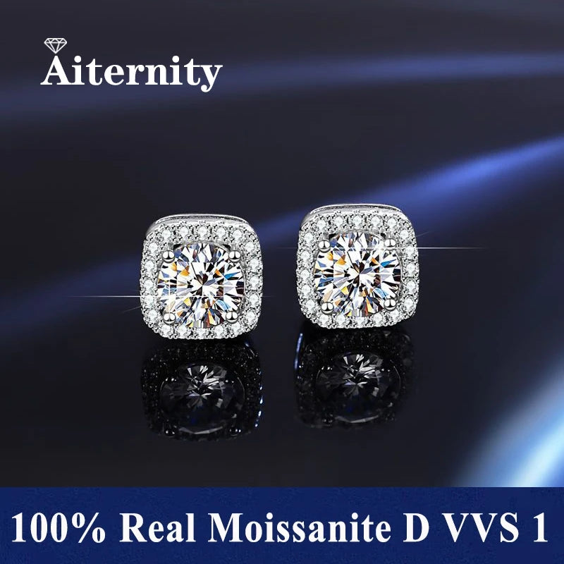 Moissanite Stud Earrings for Women