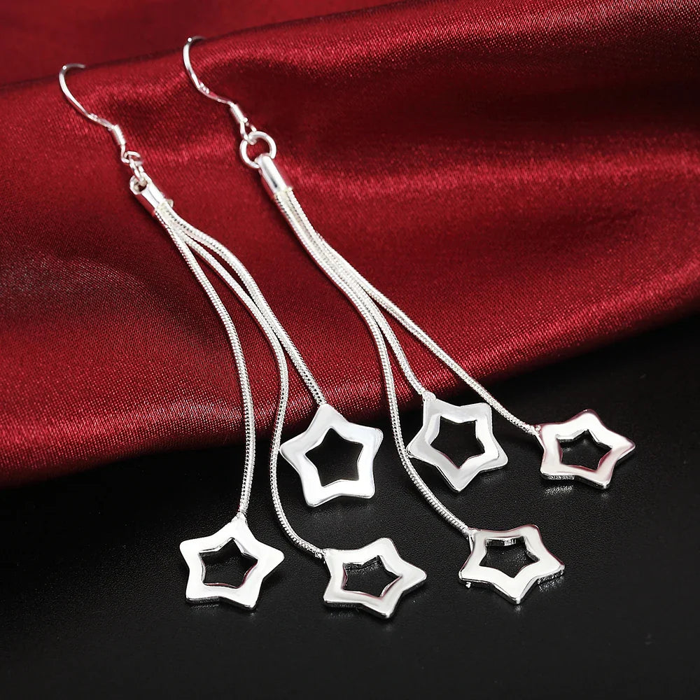 Sterling Silver Earrings Simple Round Circle Hoop Earrings for Woman