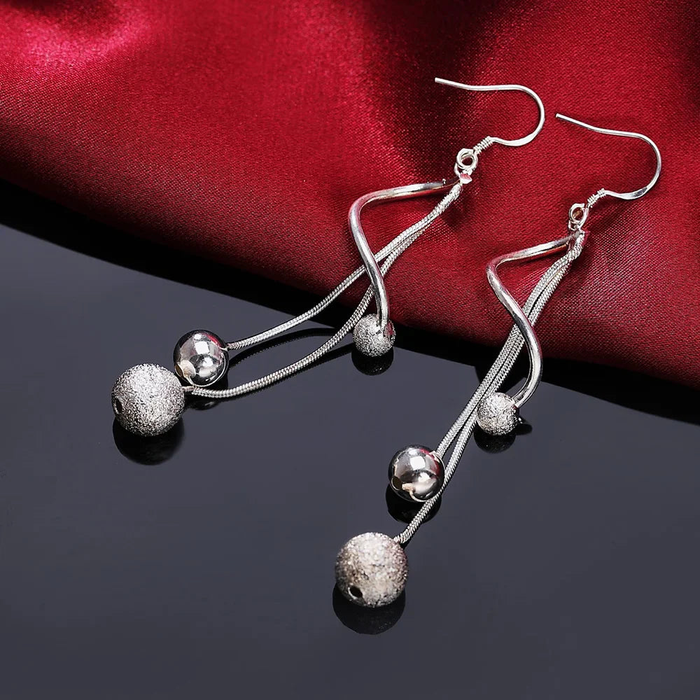 Sterling Silver Earrings Simple Round Circle Hoop Earrings for Woman