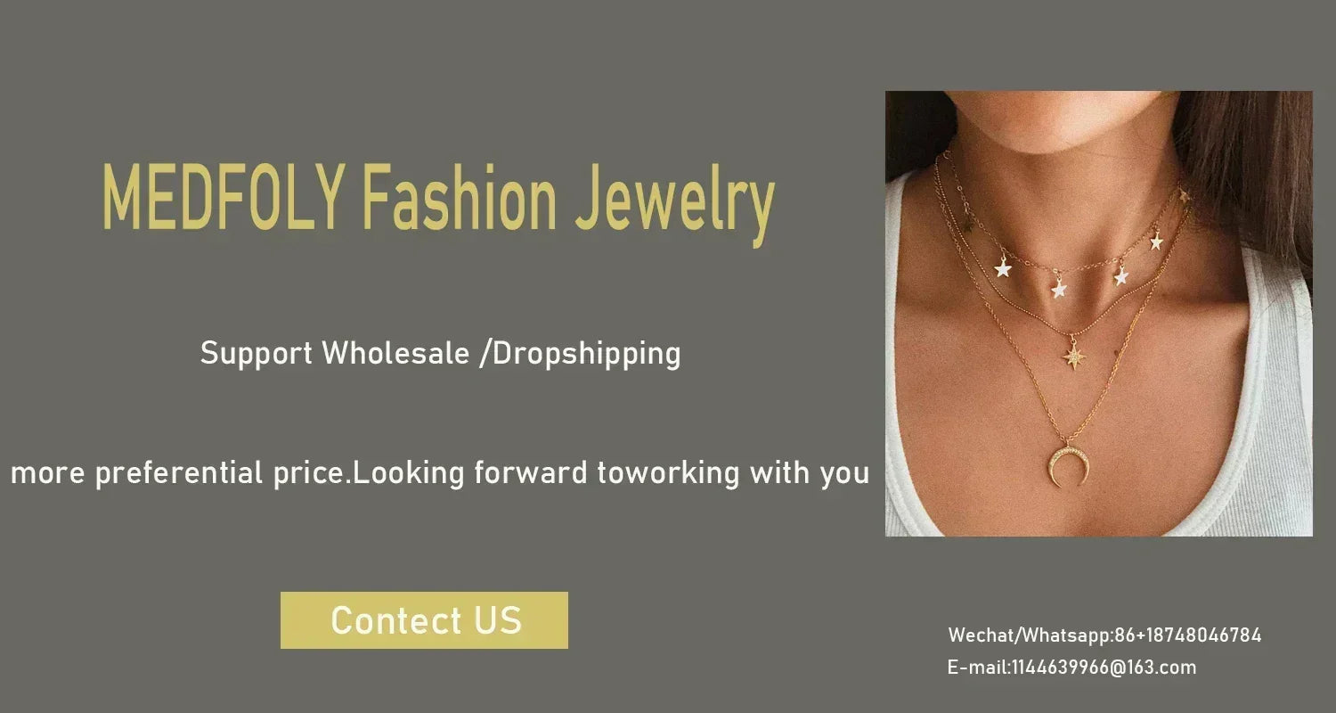 3pcs Gold Charm Necklace for Women Star Pearl Cross Pendant Necklaces