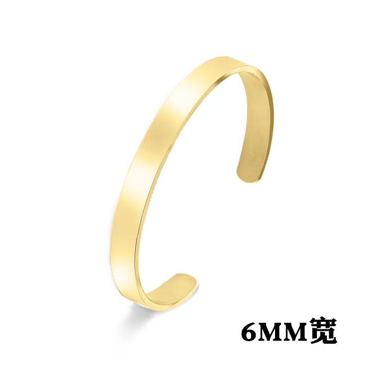 Adjustable Glossy Stainless Steel Bracelet