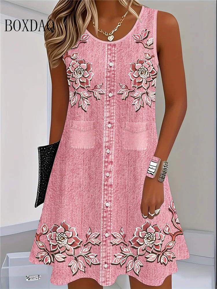 Women Summer Sleeveless Dress