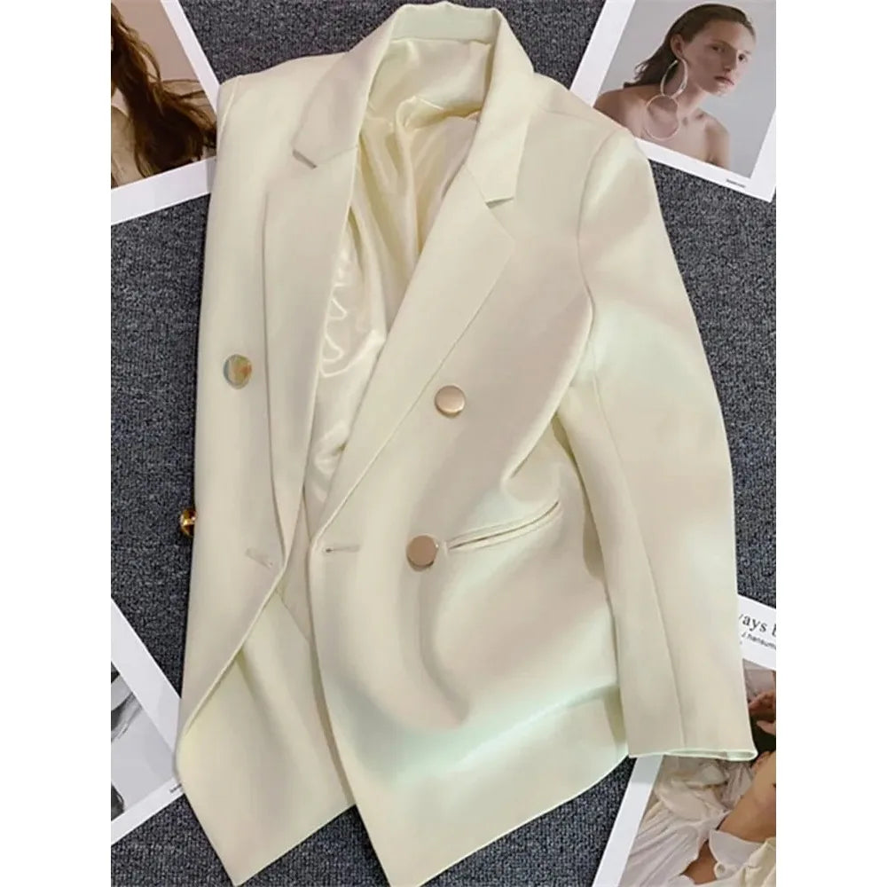 Women's Double Breasted Blazer Jacket