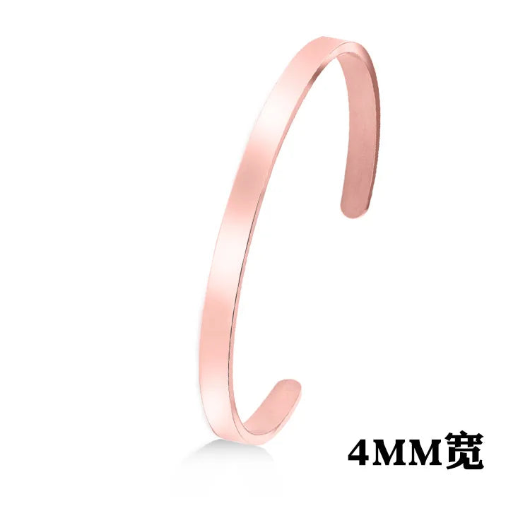 Adjustable Glossy Stainless Steel Bracelet