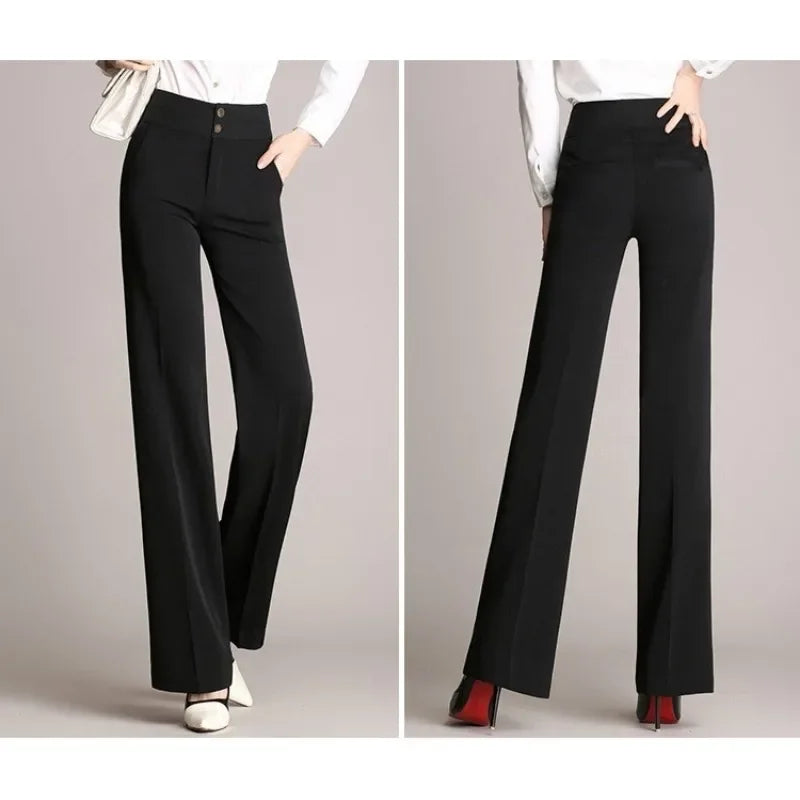 S-4XL Plus Size Women's Pants High Waist Trousers