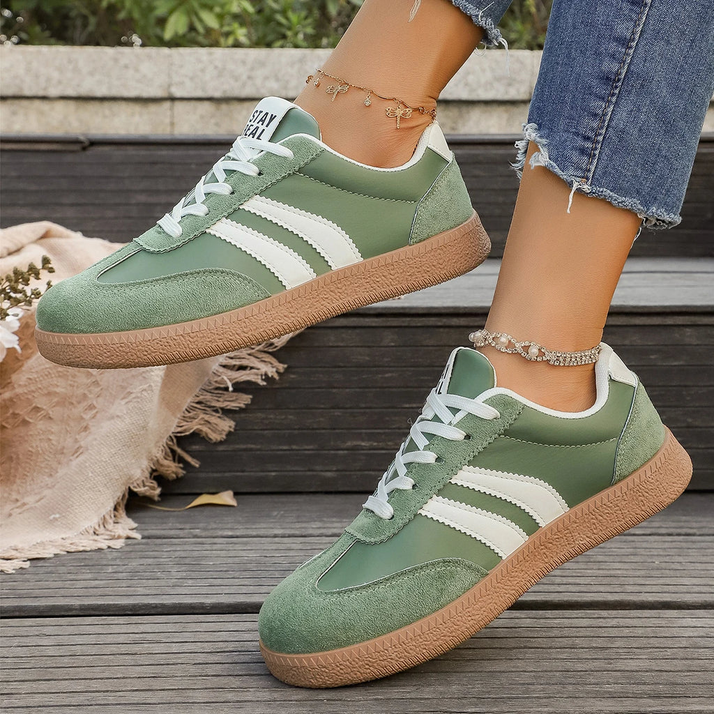 Women's Striped Breathable Sneakers