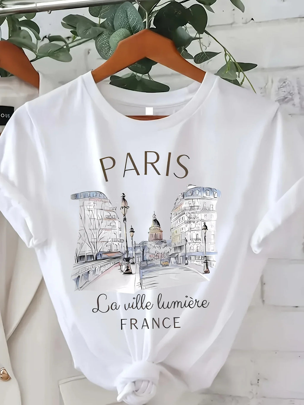 Women's 90s Paris Print T-shirt