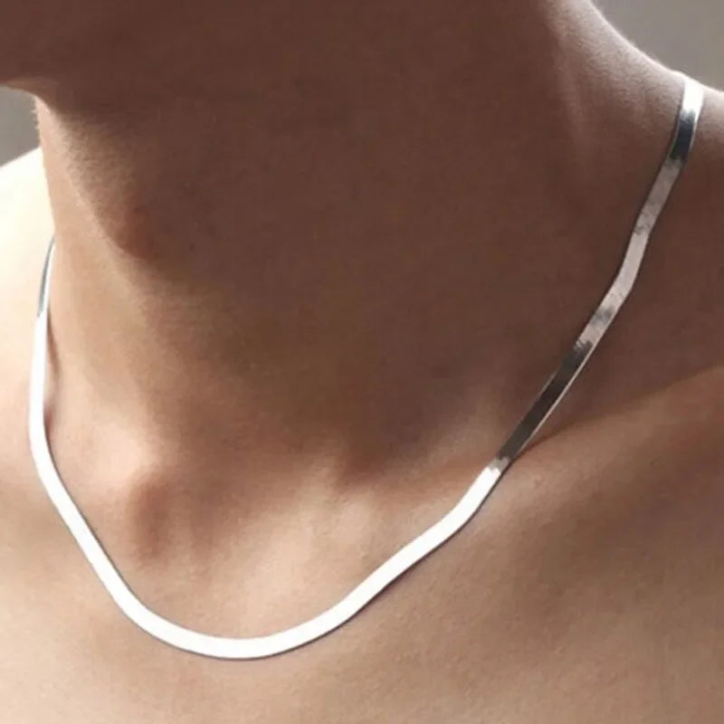Flat chain Necklace for  Luxury