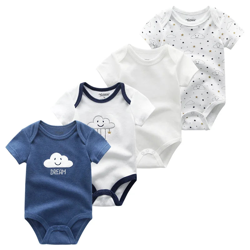 4Pieces Newborn Baby Boy, Baby Girl Outfits