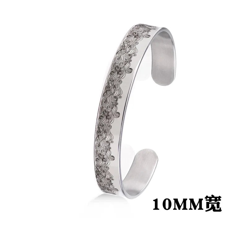Adjustable Glossy Stainless Steel Bracelet