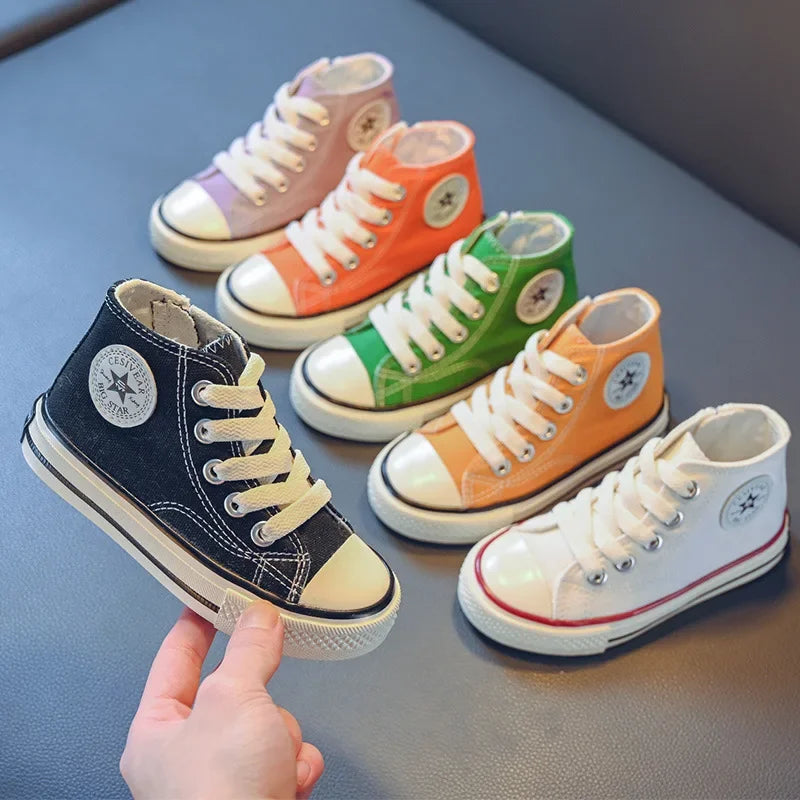 Children's Solid Color Canvas Shoes