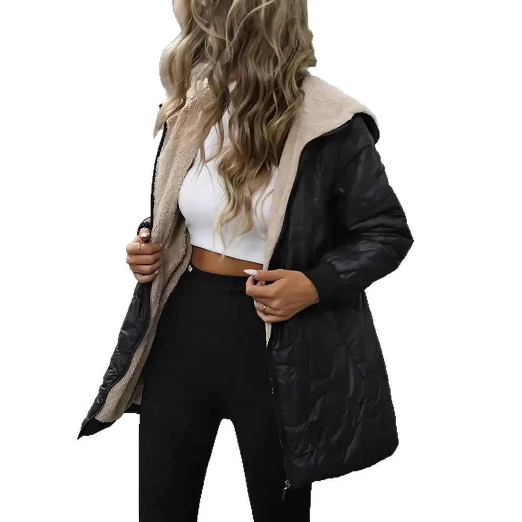 Women's Winter Jackets 2026 Hooded Mid-Length