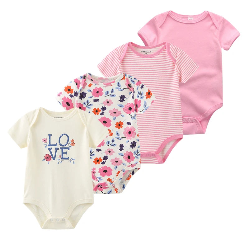 4Pieces Newborn Baby Boy, Baby Girl Outfits