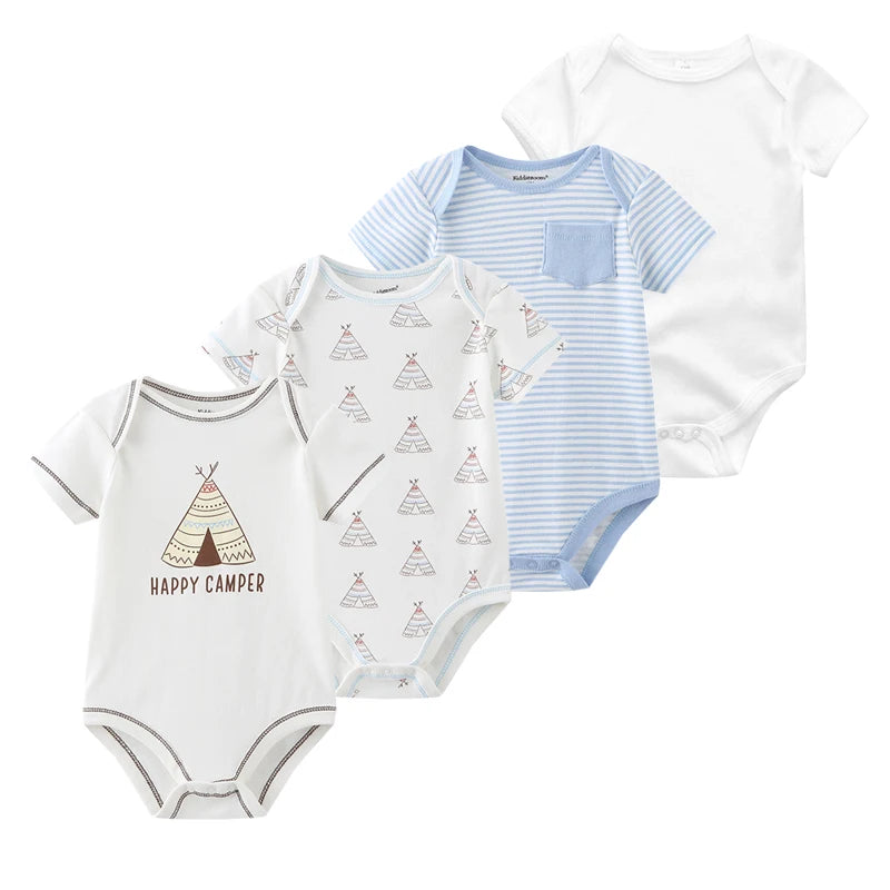 4Pieces Newborn Baby Boy, Baby Girl Outfits