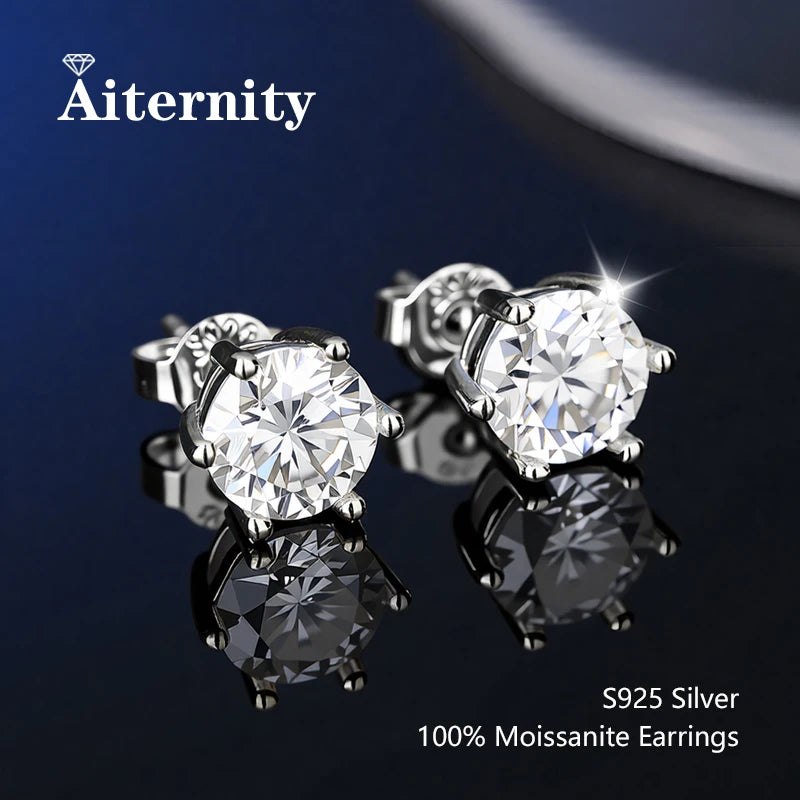 Moissanite Stud Earrings for Women