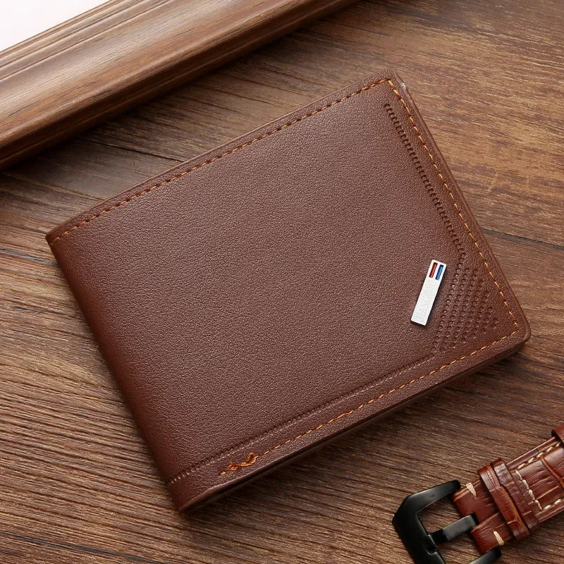 Men's Thin Foldable Leather Wallet