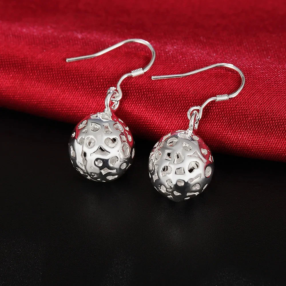 Sterling Silver Earrings Simple Round Circle Hoop Earrings for Woman