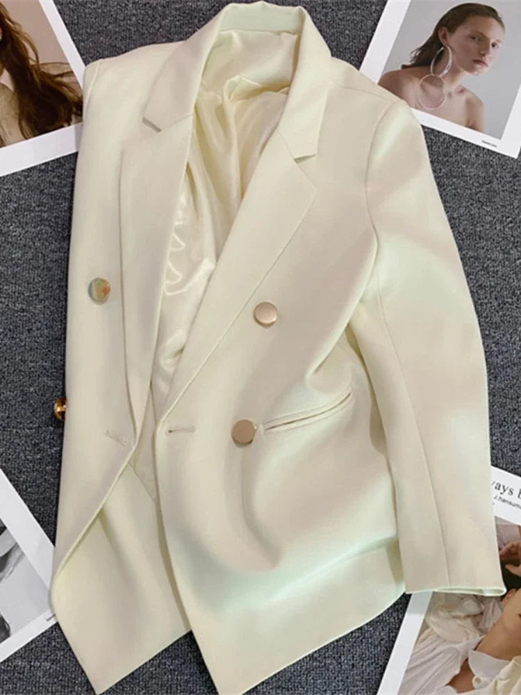 Women's Double Breasted Blazer Jacket