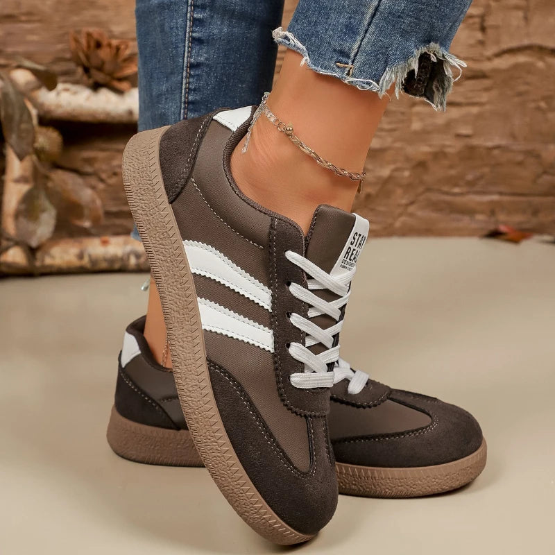 Women's Striped Breathable Sneakers
