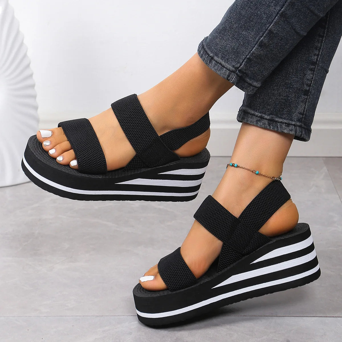 Women Slingback Wedge Sandals
