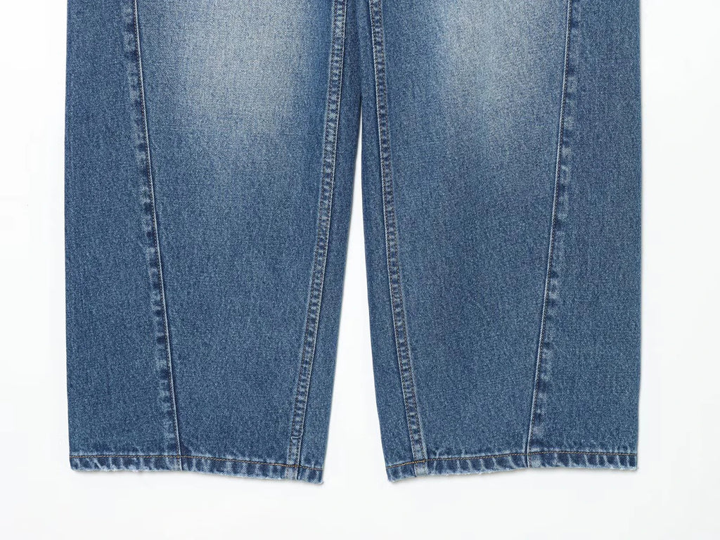 Women's Mid Waist Balloon Jeans