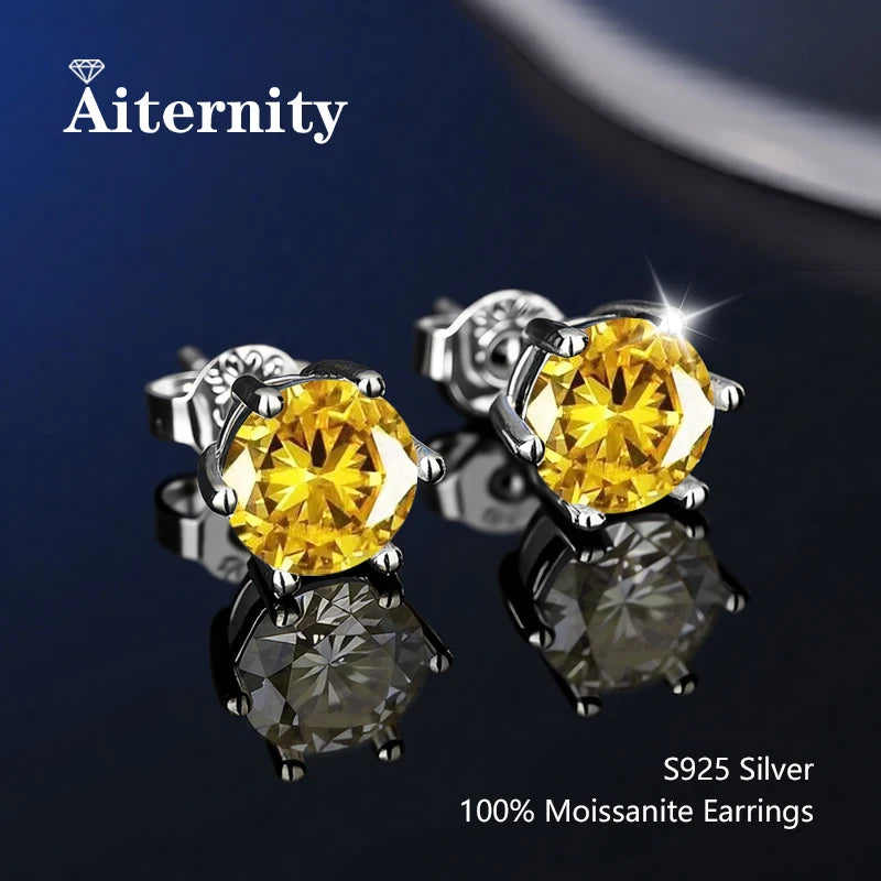 Moissanite Stud Earrings for Women
