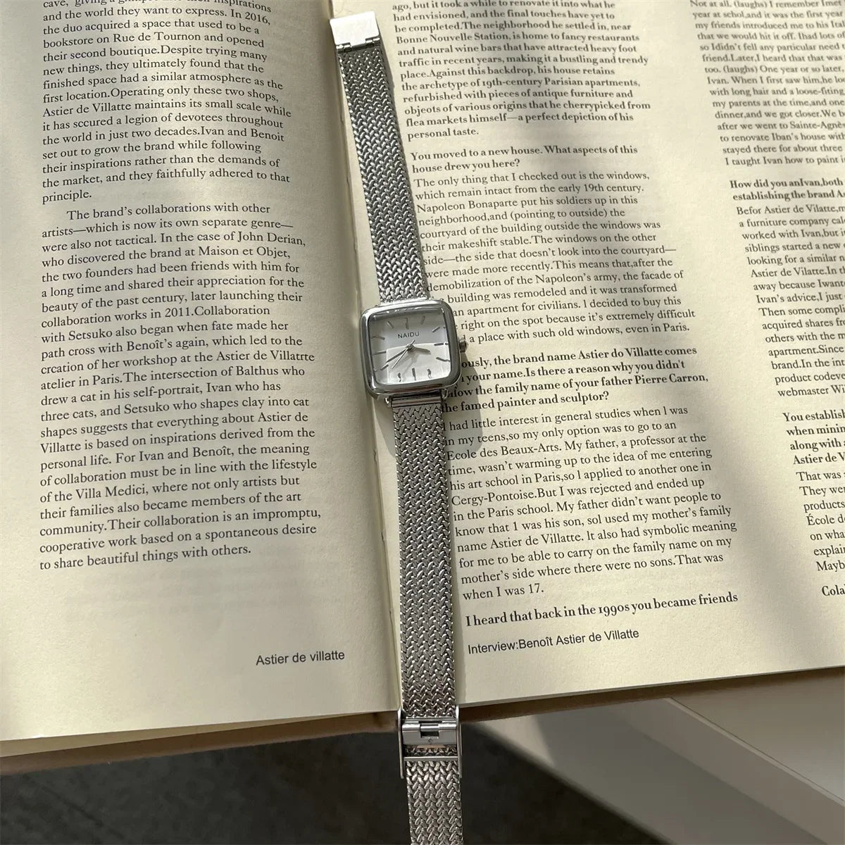 Ladies Watches Small Dial Adjustable Stainless Steel Strap Wristwatches