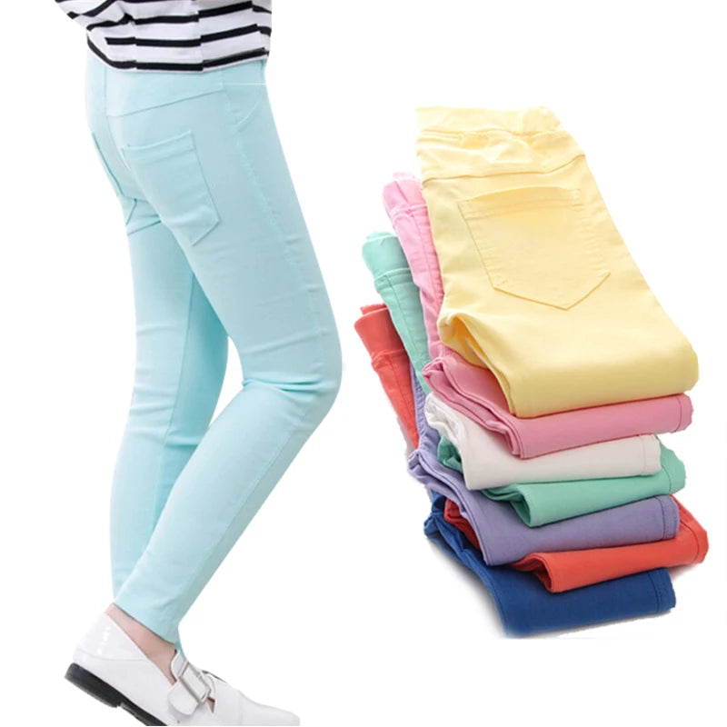 Girl's  Elastic Leggings Slim Fit