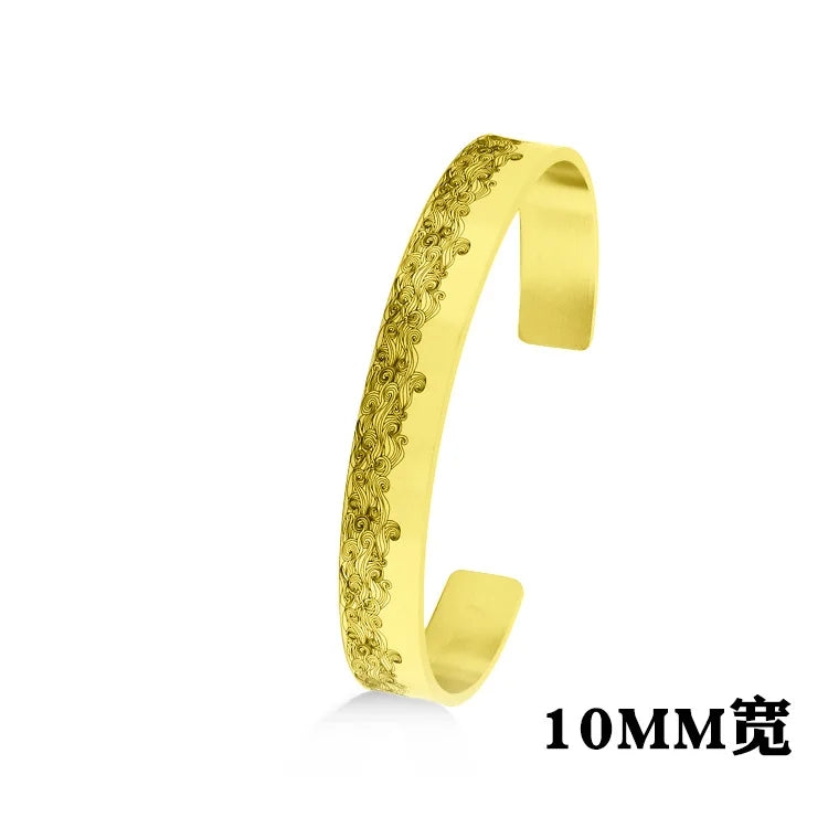 Adjustable Glossy Stainless Steel Bracelet