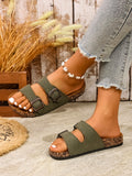 Women's Adjustable Buckle  Slip-On Shoes