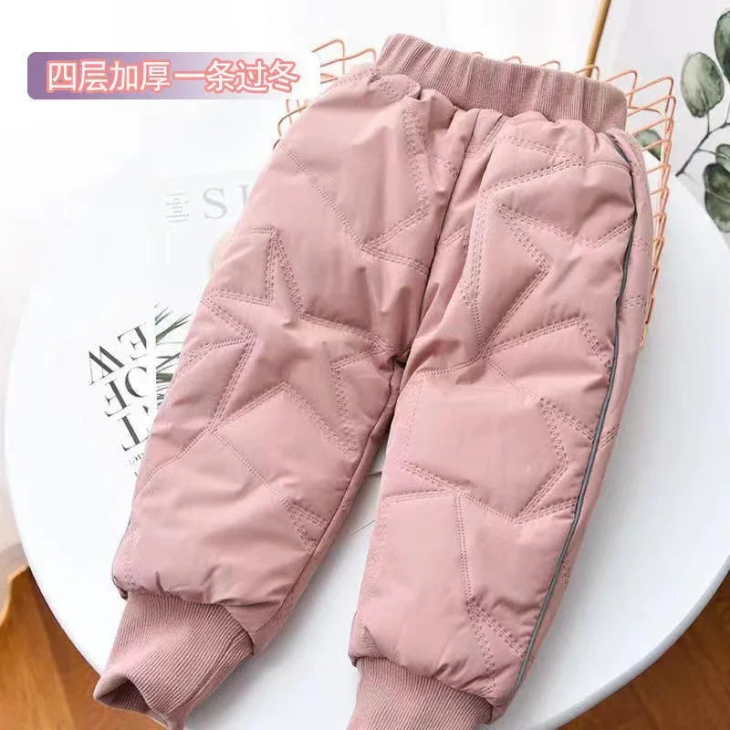 Kids Winter Thermal Pants – Cotton Padded Warm Trousers