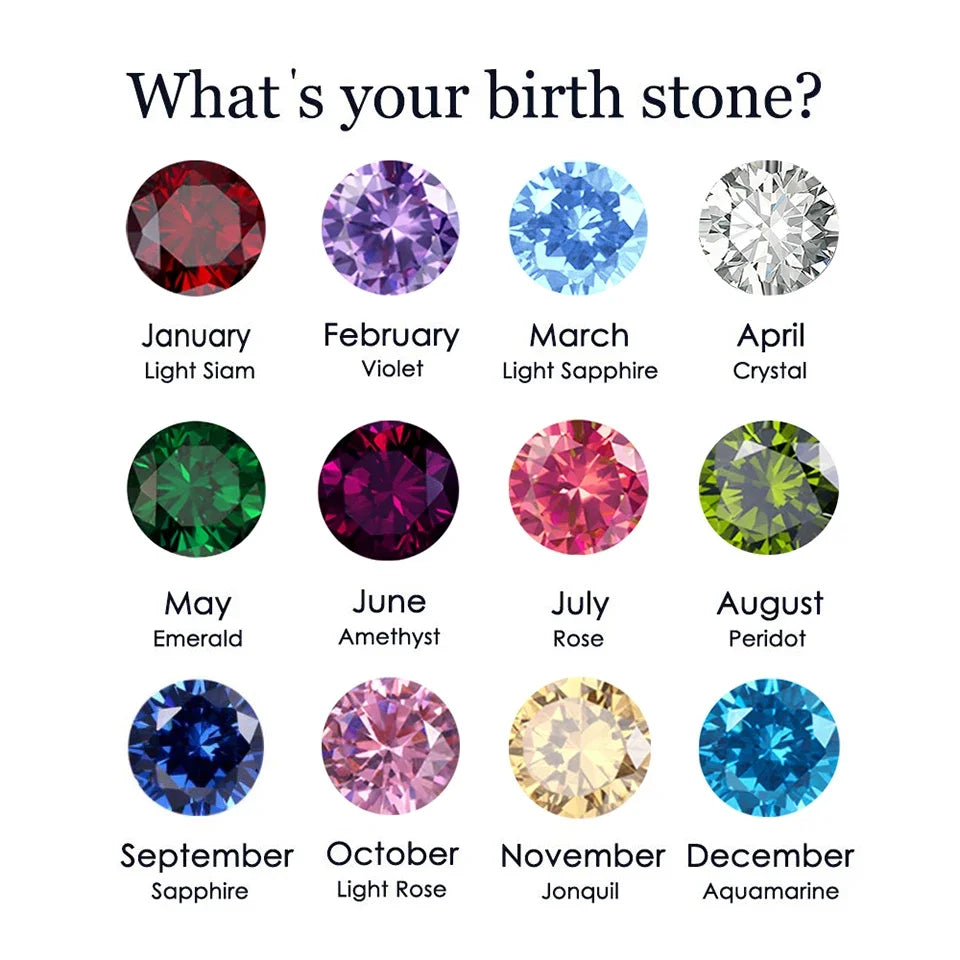 Stainless Steel Birthstone Rings for Women