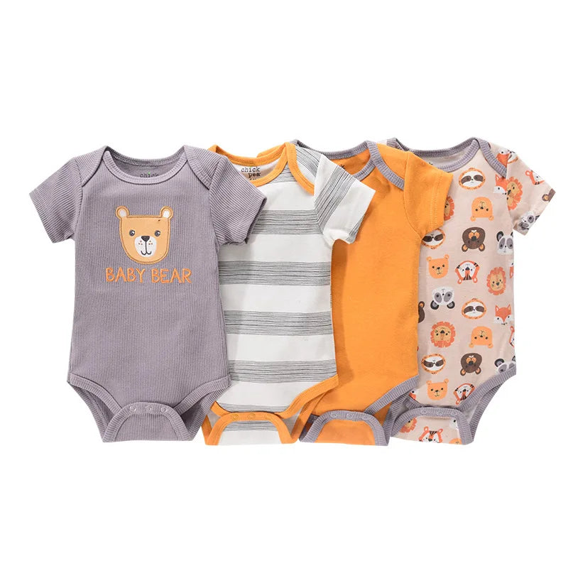 4Pieces Newborn Baby Boy, Baby Girl Outfits