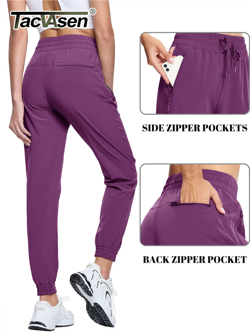 Women's Quick Dry Hiking Pants, Drawstring Waist