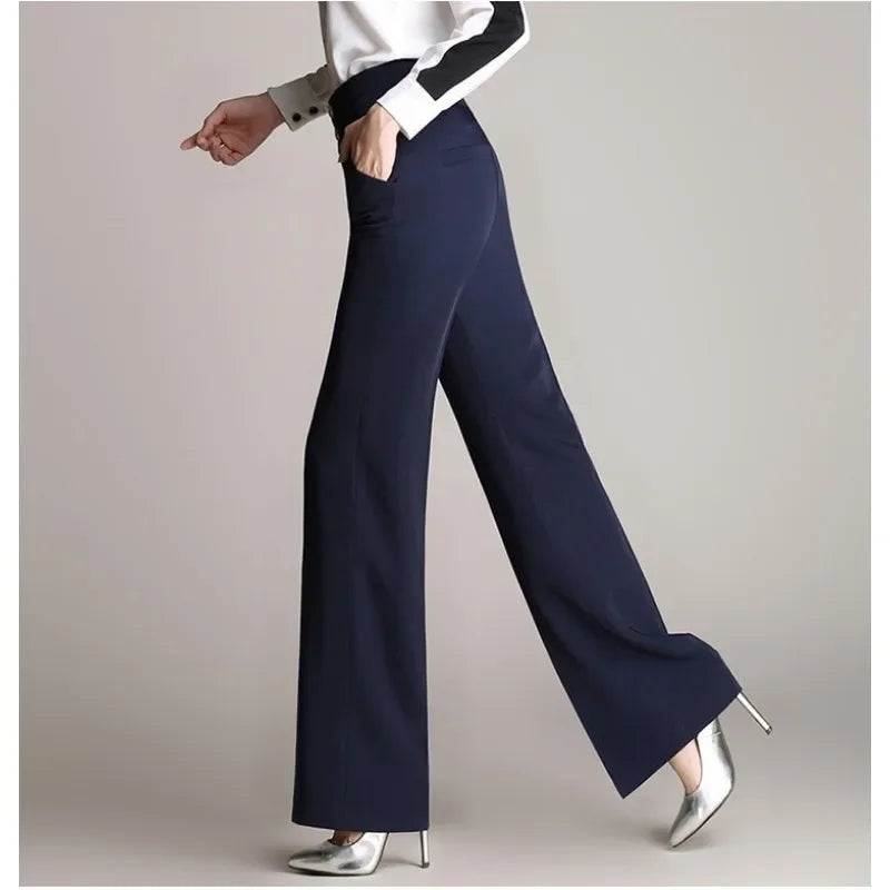 S-4XL Plus Size Women's Pants High Waist Trousers