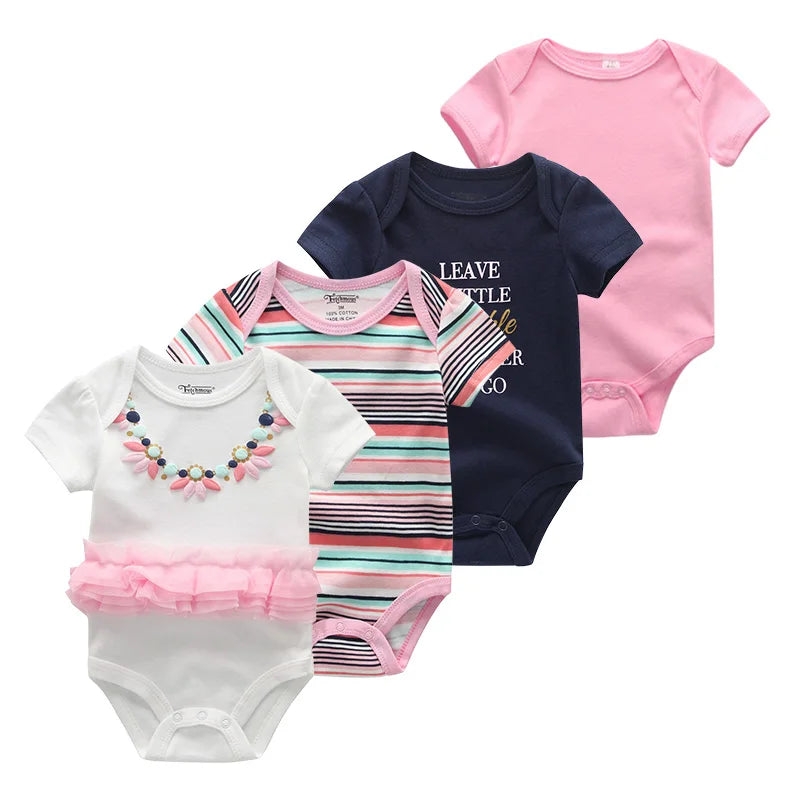 4Pieces Newborn Baby Boy, Baby Girl Outfits