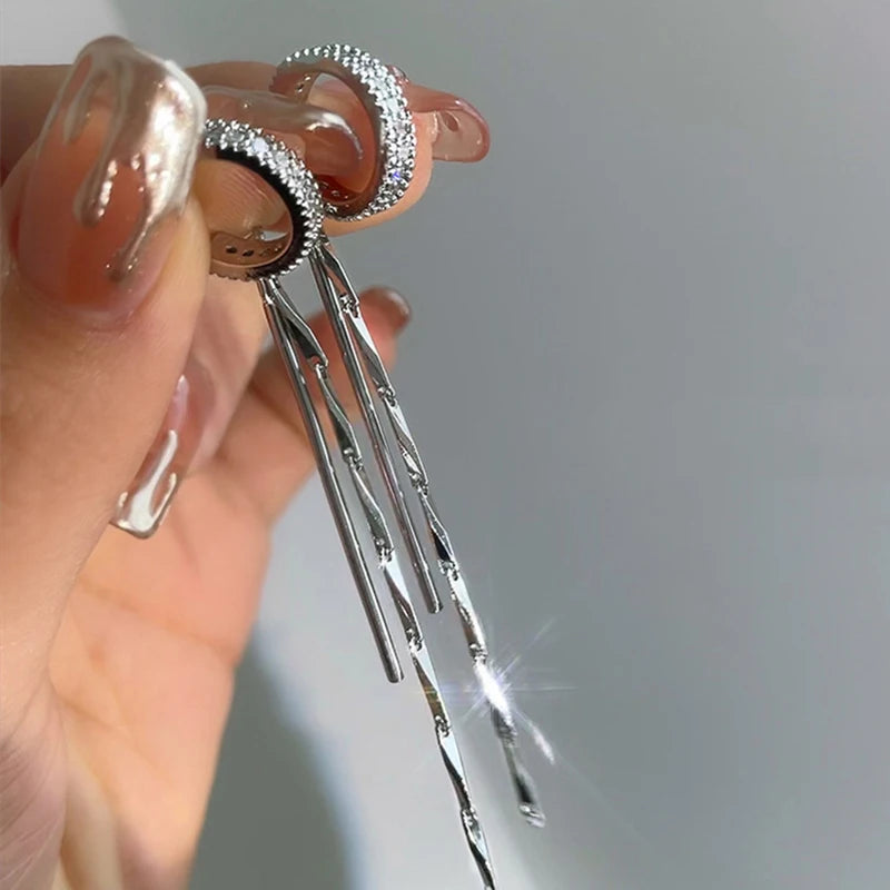 Women's Crystal Tassel Non-Piercing Cuff Earring