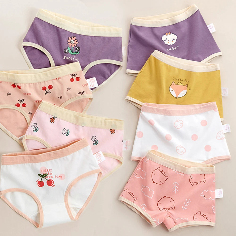 Girl's Cotton Underwear 4Pcs/lot