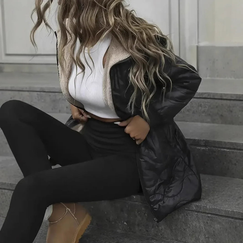 Women's Winter Jackets 2026 Hooded Mid-Length