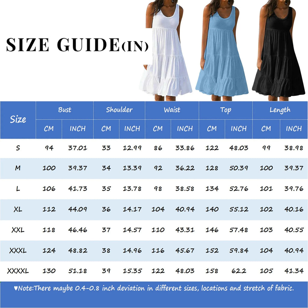 Women's Summer Pleated Midi Dress