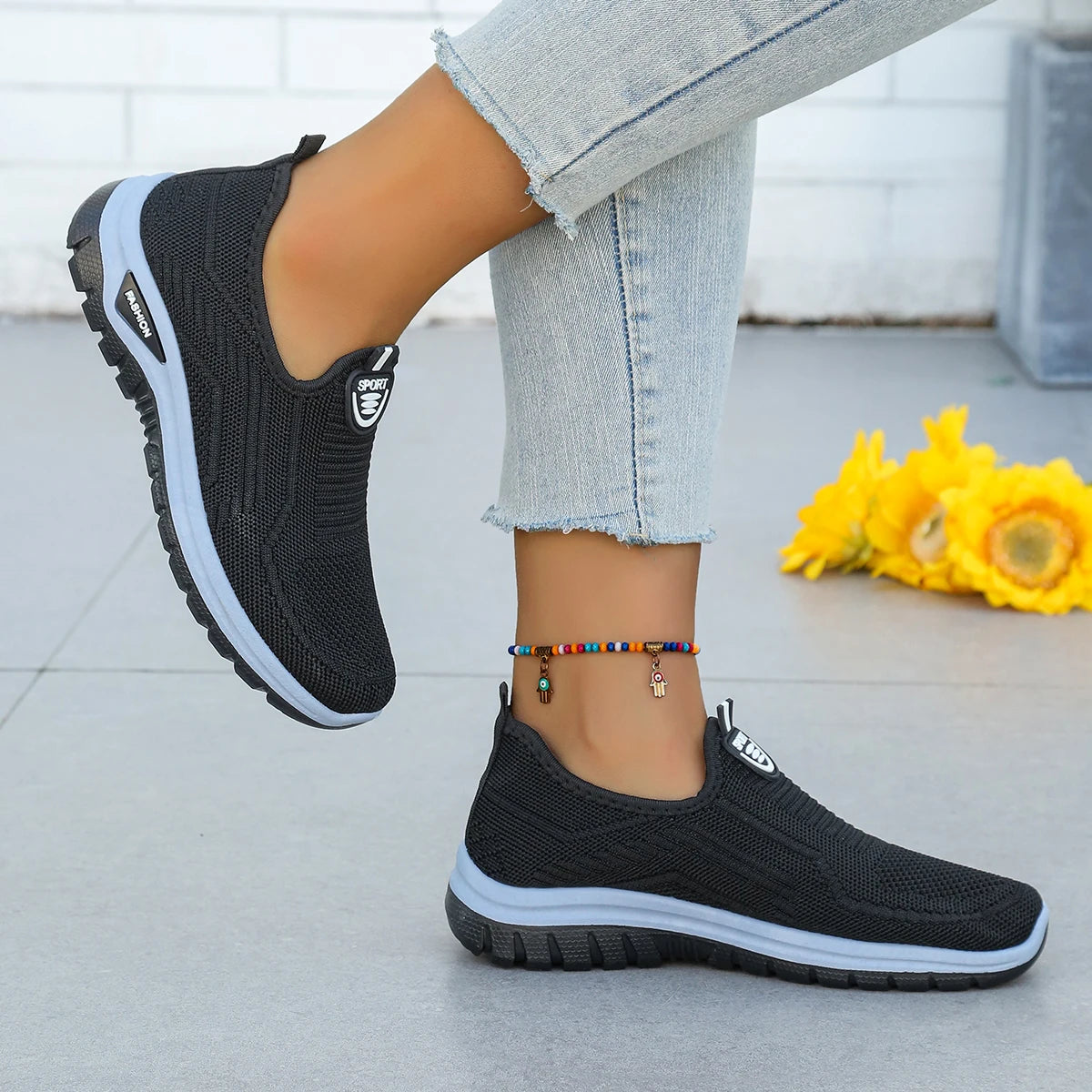 Women's Breathable Slip-On Shoes Soft Bottom