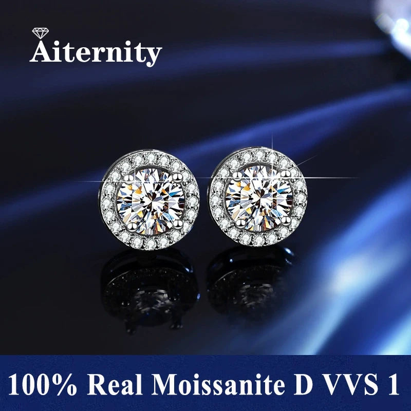 Moissanite Stud Earrings for Women