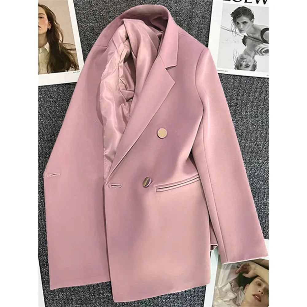 Women's Double Breasted Blazer Jacket