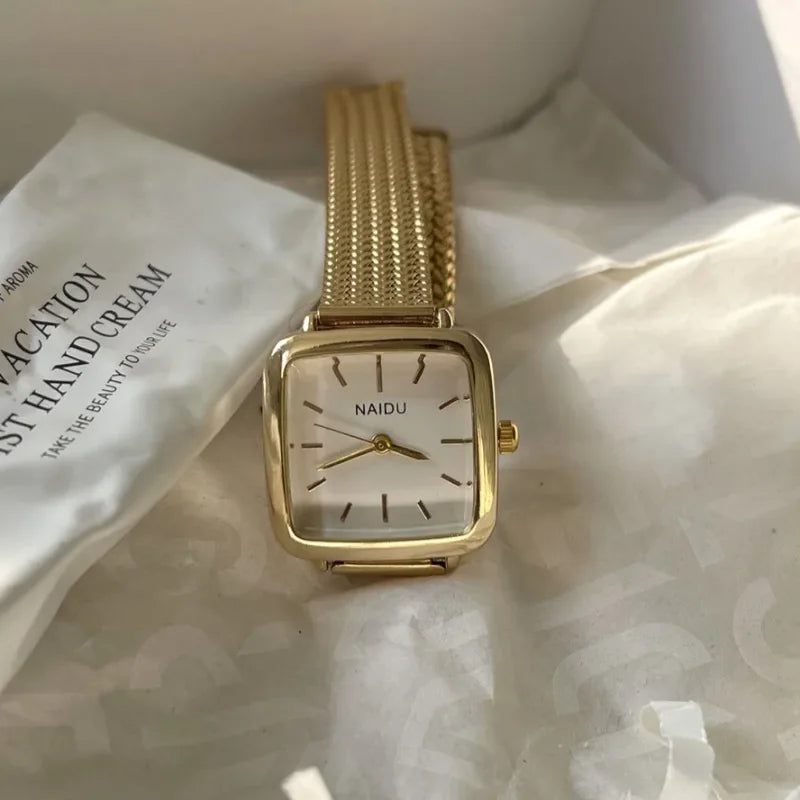 Ladies Watches Small Dial Adjustable Stainless Steel Strap Wristwatches