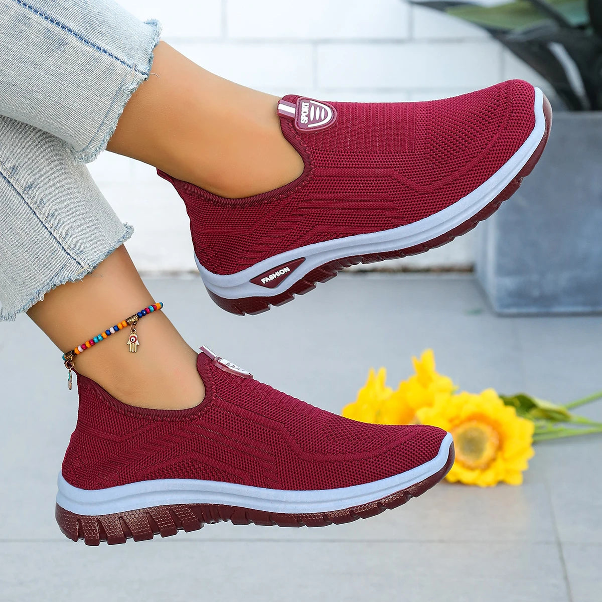 Women's Breathable Slip-On Shoes Soft Bottom