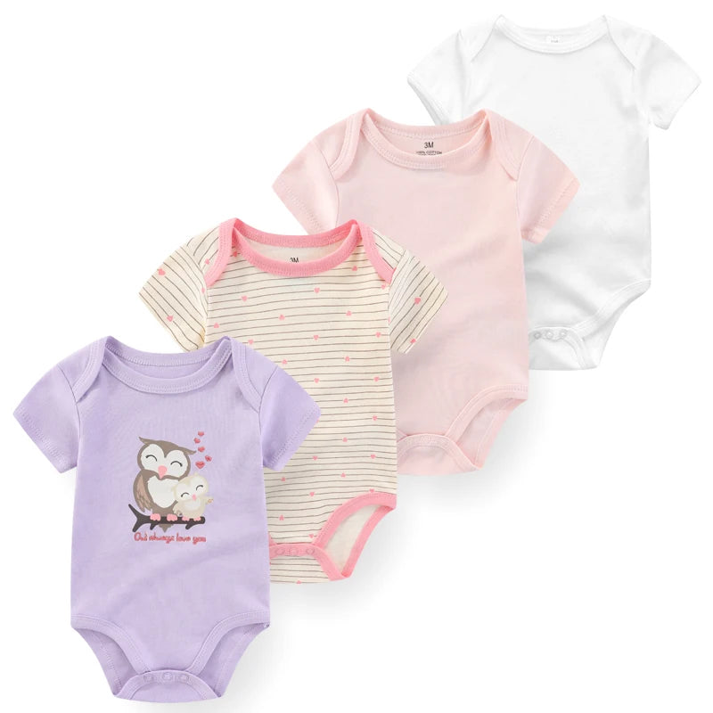 4Pieces Newborn Baby Boy, Baby Girl Outfits
