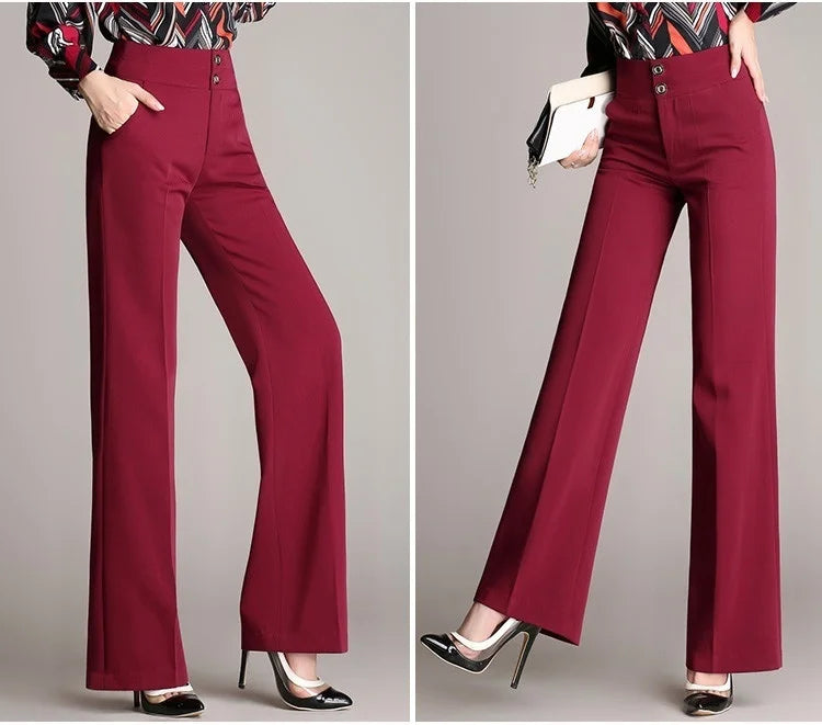S-4XL Plus Size Women's Pants High Waist Trousers