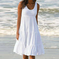 Women's Summer Pleated Midi Dress